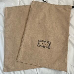 Gucci Beige Logo Dust Bags - Pair